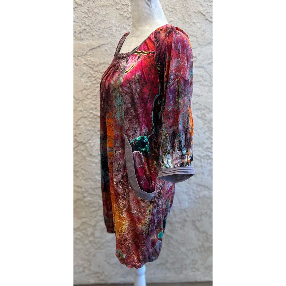 Desigual Multicolor Abstract Print Tunic Dress Si… - image 2